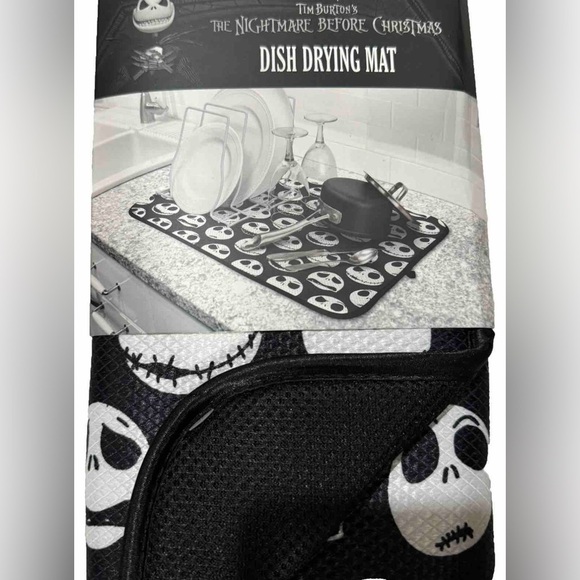 Disney The Nightmare Before Christmas Dish Drying Mat 16”x18” Jack Halloween NEW - Picture 4 of 4